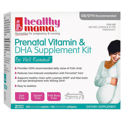 Healthy Mama Prenatal Vitamin & DHA Supplement Kit - 120 Count