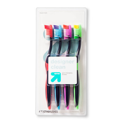 up & up Designer Clean Toothbrush - 4 count
