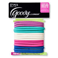 Goody SlideProof 4mm Flat Elastics, Goody Logo Brights, 17 CT
