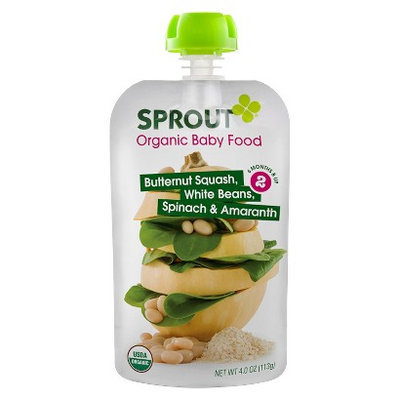 Sprout Organic Food Pouch - Butternut Squash, White Beans, Spinach &