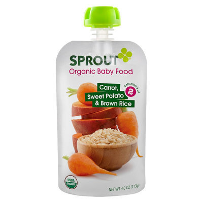 Sprout Foods Sprout Stage 2 Carrot, Sweet Potato & Brown Rice - 5 pk