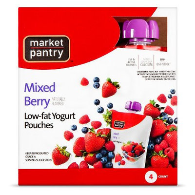 Market Pantry Yogurt Pouch Mixed Berry 4 Count 3.5 oz