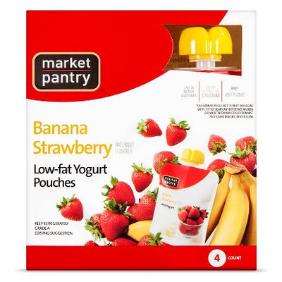 Market Pantry Yogurt Pouch Banana Strawberry 4 Count