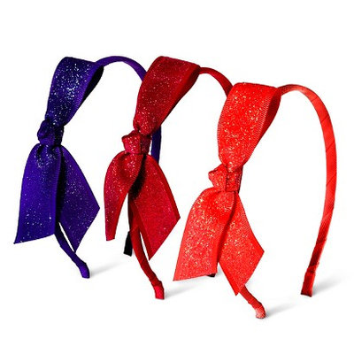Fantasia Accessories Girls' 3-Pack Bow Headbands