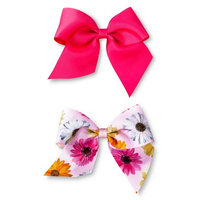 Fantasia Accessories Girls' 2-Pack Bow Hair Clips - Pink