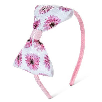 Fantasia Accessories Girls' Floral Bow Headband - Pink