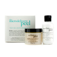 Philosophy The Microdelivery Peel: Lactic/Salicylic Acid Activting Gel 60ml/2oz + Vitamin C/Peptide Crystals 60g/2oz 2pcs