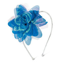 Crimzon Rose Girls' Floral Pom Headband - Blue