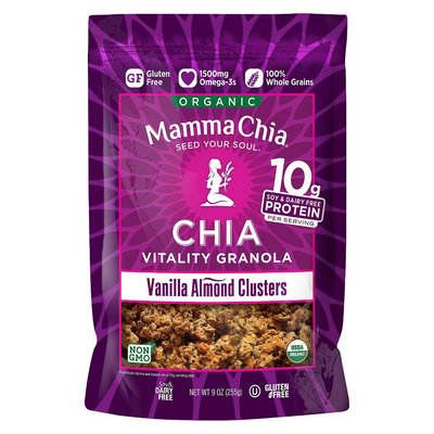 Mamma Chia Organic Vanilla Almond Chia Vitality Granola Clusters 9 oz