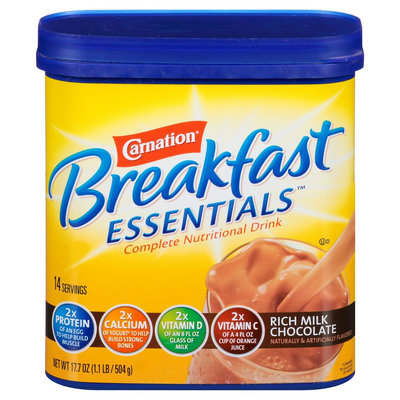 Carnation Breakfast Essentials Complete Nutritional Drink Rich Milk Chocolate