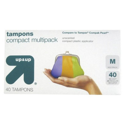 up & up up&up Unscented Compact Plastic Applicator Tampons - 40 Count