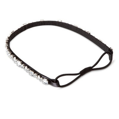 Capsule By Cara Women's Capsul by Cara Crystal Accent Stretch Headband - Black