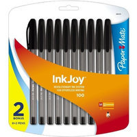 Paper Mate InkJoy 100ST Ballpoint Pen, Medium, Black, Set of 8 (1819485)