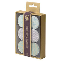 Ubrands 6ct Magnets Lg Rnd Patterns-002