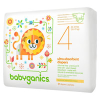 Babyganics Ultra Absorbent Disposable Diapers Size 4- 27 Count