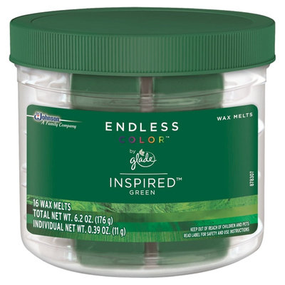 S.c. Johnson Glade Endless Color Inspired Green Wax Melts 16 ct, 6.2 oz