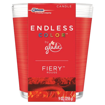 S.c. Johnson Glade Endless Color Fiery Rouge Candle 9 oz