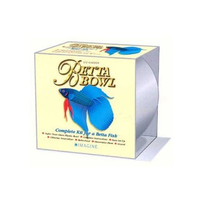 BETTA BOWL KIT 1/2 GAL, 2 PACK, AQUARIUM, PLASTIC FISH BOWLS, IMAGINE GOLD LLC