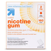 up & up Nicotine Stop Smoking Aid Fruit Flavor Gum - 160 Count