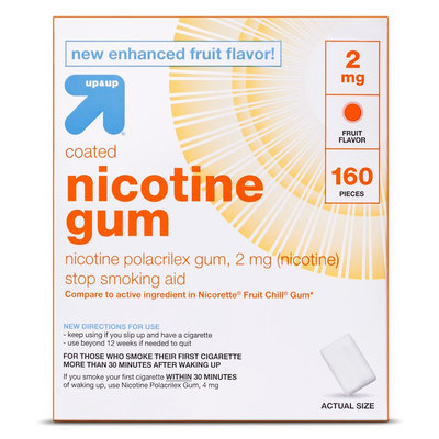 up & up Nicotine Stop Smoking Aid Fruit Flavor Gum - 160 Count