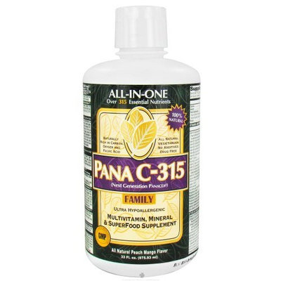 Pana C-315 Panacea Liquid Multivitamin and Mineral Superfood, Peach Mango Flavor - (32 fl oz)