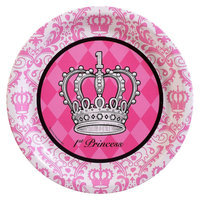 Birthday Express Elegant Princess Damask 1st Birthday Dinner Plates (8)