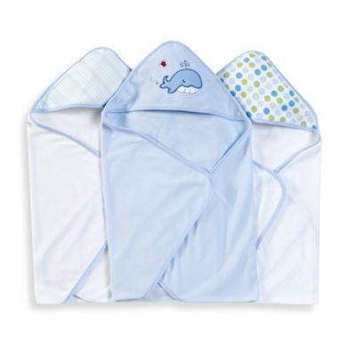 Spasilk Hooded Towels (Pack of 3) - Whale