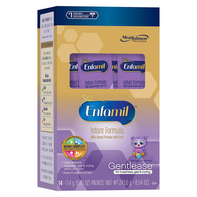 Enfamil Gentlease Infant Formula 14 Single Serve Packets - 56oz (4 Pack)