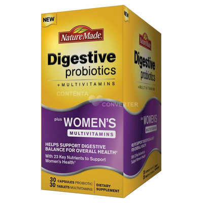 Nature Made Digestive Probiotics + Women's Multivitamin Capules/Tablets - 60 Count