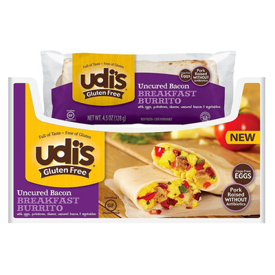 Gfa Brands, Inc. Udi's Gluten Free Uncured Bacon Breakfast Burrito 4.5 oz.