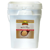 Augason Farms Emergency Food Long Grain Brown Rice, 26 lb