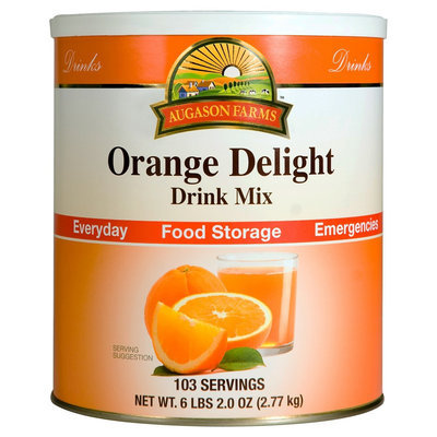 Augason Farms Emergency Food Orange Delight Drink Mix 98 oz