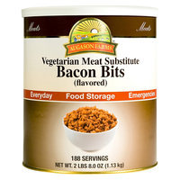 Augason Farms Emergency Food Bacon Bits Flavored Vegetarian Meat Substitute 40 oz