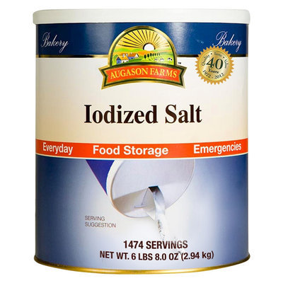 Augason Farms Emergency Food Iodized Salt 104 oz