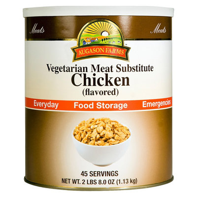 Augason Farms Emergency Food Chicken Flavored Vegetarian Meat Substitute 40 oz