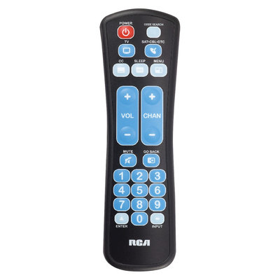 RCA Advanced Universal Large Button Remote Control - Black (RCRHM02BR)