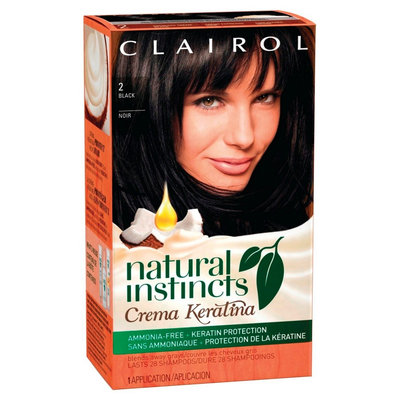 Natural Instincts Crema Keratina Hair Color - 2 Black Kit