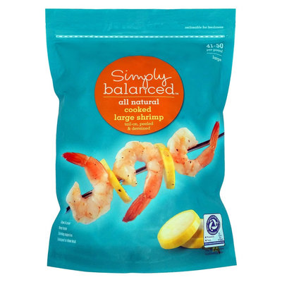 Market Pantry Simply Balanced 41/50 Cooked Tail-on Shrimp 16oz.