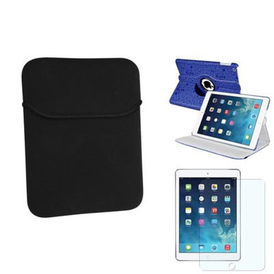 Insten INSTEN Blue Cute 360 Leather Case Cover+Matte Protector/Sleeve For Apple iPad Air 5 5th Gen