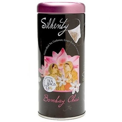 Silkenty Bombay Chai Pyramid Sachet Canister, 15-Count (Pack of 4)