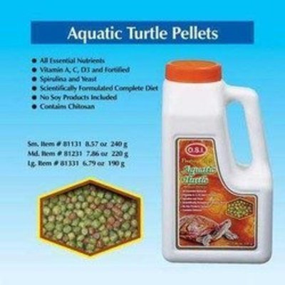 O.S.I. OSI Marine Lab Aquatic Turtle Floating Pellets Fish Food Large 6.79oz