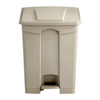 Safco Products Plastic Step-On Waste Receptacle, 17 Gallon, Tan, 9922TN