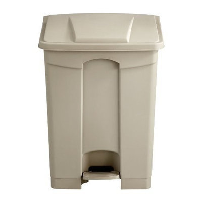 Safco Products Plastic Step-On Waste Receptacle, 17 Gallon, Tan, 9922TN
