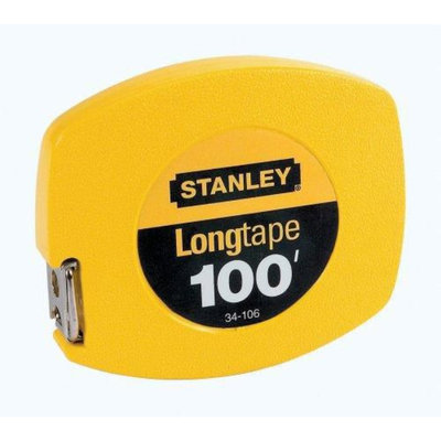 Stanley Bostitch Long Tape Measure, 1/8 Graduations, 100ft, Yellow
