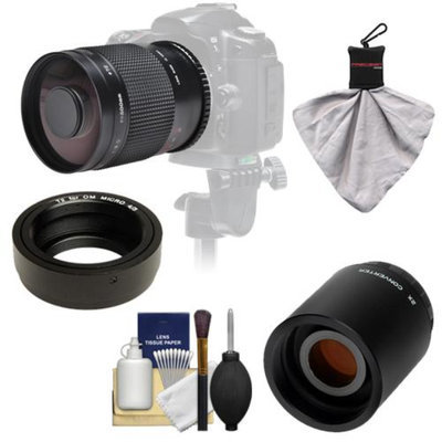 Samyang 500mm f/8.0 Mirror Lens with 2x Teleconverter (=1000mm) for Olympus OM-D EM-5, Pen E-P2, E-P3, E-PL2, E-PL3, E-PM1 & Panasonic Micro 4/3 Digital Cameras