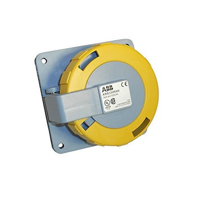 Thomas & Betts ABB Russelstoll ABB330R4W IEC Receptacle 30A 2 Pole 3 Wire 125V Pin & Sleeve