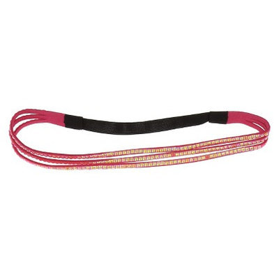 Women's Triple Row Faux Suede Headwrap with Gems - Pink