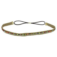 Women's Jute Headwrap with Gems and Beading - Multicolor