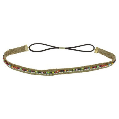 Women's Jute Headwrap with Gems and Beading - Multicolor