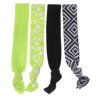 Women's 4 Pack Elastic Pony Holder Bracelets - Multicolor